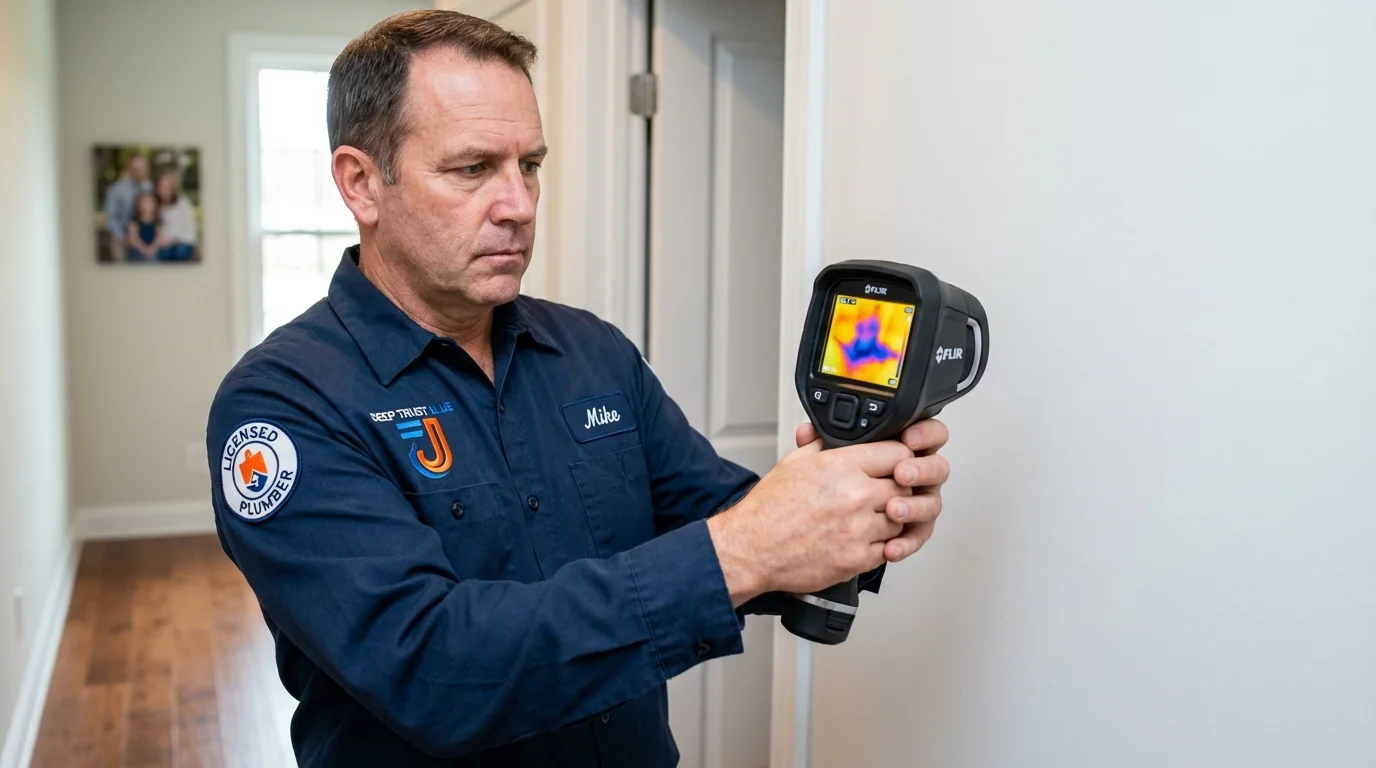 Thermal imaging leak detection by Johns Plumbing LLC in Earlham